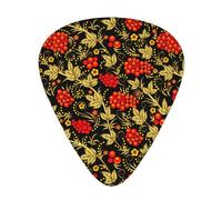 Traditional Russian Cranberry,12 Pcs Guitar Pick,3 Different Thickness Plectrums for Acoustic Guitar Bass Ukulele (0.46mm 0.96mm 0.71mm)
