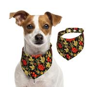 Traditional Russian Cranberry,Pet Bib Scarf Cats Dog Bandana Dogs Towel Bib Adjustable Pet Scarf,L
