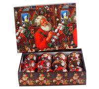 Traditional Santa Baubles In Gift Box - Christmas Tree Decorations - Set of 12