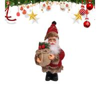 Traditional Santa Claus Figure, Realistic Standing Santa Claus Doll, 20cm Christmas Ornament for Window Table Gift DIY Festival Decoration (A)
