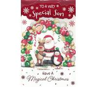 Traditional Santa Design Son Christmas Card, 23 x 15 cm