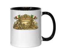 Traditional Saudi Arabian Heritage Scene Ceramic Tea Coffee Mug Black