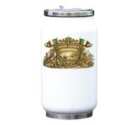 Traditional Saudi Arabian Heritage Scene Vacuum Insulated Thermal Beverage Can Bottle White