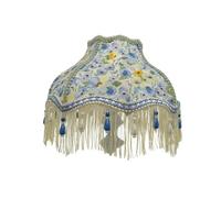 Traditional Scallop Edge Bell Lampshade, Blue