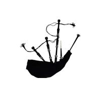 Traditional Scottish Bagpipe in Plain Black - Perfect for Beginners and Professionals