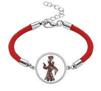 Traditional Shadow Play Man Walk Lucky Red String Bracelet Rope Bracelet Handmade