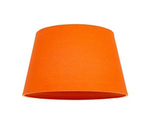 Traditional Shape Vivid Orange Linen Fabric Drum Table/Pendant Lampshade | 60w Maximum | Inner Fabric Lining | 30cm Diameter by Happy Homewares