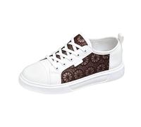 Traditional Shoes Women's Flat Lace Dirndl Shoes Traditional Dirndl Shoes Bridal Oktoberfest Trainers for Dress Wedding Shoes Lightweight Comfortable Breathable Mesh Summer Shoes, O coffee., 8 UK