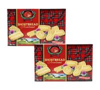Traditional Shortbread Biscuit Assortment 200g Pack of 2 - Classic Scottish Cookies Gift Box - Buttery Crunchy Biscuits for Tea, Coffee, Snacks and Sharing