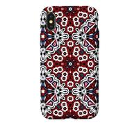 Traditional Sindhi Ajrak Ethnic Mandala Kaleidoscope Pattern Case for iPhone X/XS