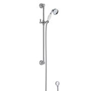Balterley Traditional Slide Rail Shower Kit with Outlet Elbow - Chrome/White
