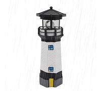 Traditional Solar Powered Garden Decorative Lighthouse With Rotating LED,Solar Lighthouse Solar Resin Windmill Garden Light Tower, Waterproof Nautical Style Garden Lamp For Party Terrace Patio Pathway