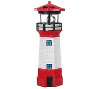Traditional Solar Powered Garden Decorative Lighthouse With Rotating LED,Solar Lighthouse Solar Resin Windmill Garden Light Tower, Waterproof Nautical Style Garden Lamp For Party Terrace Patio Pathway