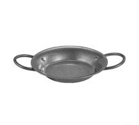 Traditional Spanish Paella Pan 26cm Two Handles(26cm) | for premium polished steel, rust resistant, 28cm diameter, for ideal for seafood paella, dishwasher safe
