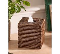 Traditional Square Natural Rattan Tissue Box Cover Dibor Natural One Size