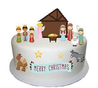 Traditional Stand Up Nativity Christmas Scene Made from Edible Wafer Paper Perfect for Decorating Your Christmas Cakes- Easy to Use