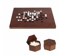 Traditional Strategy Board, 42 42 8cm, Extra Large Retro Bamboo Go Set With Storage Bowls And Standard Go Stones