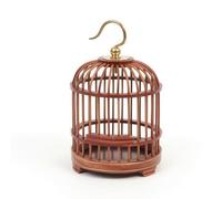 Traditional-Style Grasshopper Cage, S, 1 Tier | Breathable Slatted Design with Hanging Hook, Wooden, Habitat, for Decorative Display, Tabletop, Collectors