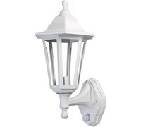Ex-Pro Outdoor Security Wall Light Lantern With Pir Motion Sensor, Ip44 Rated, E27 Led Gls Fitting, White