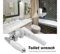 Traditional Style Toilet Flush Handle Replacement with Ceramic and Zinc Alloy Cistern Lever, Fits Most Toilet Models