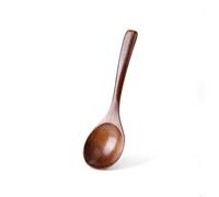Traditional Style Wooden Spoon with Long Handle for Ramen and Soup Serving Smooth Provides Gentle Touch on Cookware and Dishes (Phoebe 20 * 6)