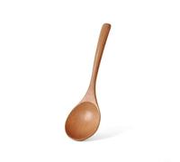 Traditional Style Wooden Spoon with Long Handle for Ramen and Soup Serving Smooth Provides Gentle Touch on Cookware and Dishes (beech 20 * 6)
