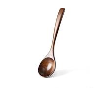 Traditional Style Wooden Spoon with Long Handle for Ramen and Soup Serving Smooth Provides Gentle Touch on Cookware and Dishes (Phoebe 23 * 6)