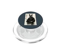 Traditional Sumi-e Art Bushido Warrior German Shepherd PopSockets PopGrip for MagSafe