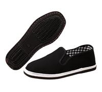 Traditional Taichi Shoes,Chinese Kung Fu Shoes,Martial Canvas Footwear,Old Beijing Shoe,Chinese Lightweight Cloth Shoe,Non-Slip,for Daily Training Morning Exercises Black a