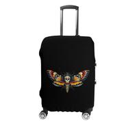 Traditional Tattoo Death Moth Luggage Cover Washable Suitcase Protector Anti-Scratch Suitcase Covers Fits 18-32 Inch XL