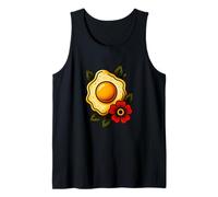 Traditional Tattoo Fried Egg Old School Art Breakfast Foodie Tank Top