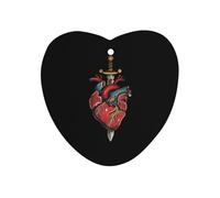 Traditional Tattoo Heart with Sword Funny Car Air Freshener Automotive Aromatherapy Tablets for Rearview Mirror Wardrobe Shoe Cabinet