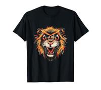 Traditional Tattoo Roaring Lion Head T-Shirt