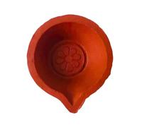 Traditional Terracotta Mud Lamp, 5 cm Single Face Diya, Handmade Clay Oil Lamp for Pooja and Home Décor