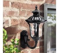 Traditional Textured Black Outdoor Wall Lantern