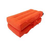 Traditional Thai Kapok Foldable Yoga Meditation Cushion with Carry Handle (Orange)