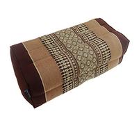Traditional Thai Kapok Yoga Support Block Cushion Meditation Pillow size 35 x 15cm (Brown)