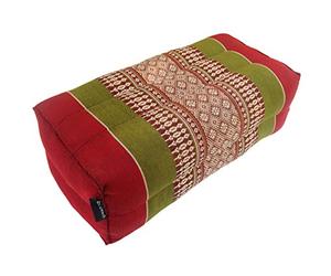 Traditional Thai Kapok Yoga Support Block Cushion Meditation Pillow size 35 x 15cm (Green, Burgundy)