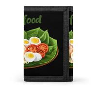 Traditional Thailand Thai Food Printed Trifold Wallets Front Pocket Wallet With ID Window Gifts for Men And Women