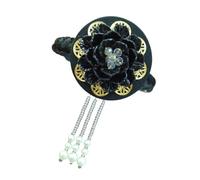 Traditional the Chaoxian Nationality Styles Hairband Featuring Unique Ethnic Designs for Various Occasion Black