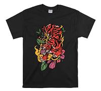 Traditional Tiger Chineese Japanese Asia Official Men Women Unisex Top T Shirt T-Shirt-5XL Black