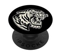 Traditional Tiger Head Blackwork PopSockets Adhesive PopGrip