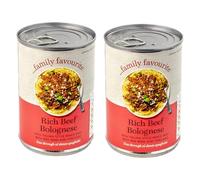 Traditional Tinned Rich Beef Bolognese, Rich Italian-Style Mince Beef with Red Wine & Oregano, Perfect with Spaghetti - 2 x 400g