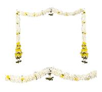 Traditional Toran Artificial Bandanwaar Hanging for Home Wall Door Temple Festival Wedding Party Decoration & Gifting (Cream and Yellow)