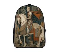 Traditional Training Knight on Armor Plate Backpack Bookbags for Boys And Girls With,Travel School Bag Toddler Rucksack for Books And Toys 16 inch