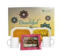 Traditional Treats Gift Hamper | Premium Savouries, Sweet & Tea for Diwali, Navratri, Chocolate, Rakhi, Festive | Gourmet Food Hamper for Men & Women | Luxury Gift for New Year, Gift Packs