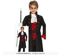 Traditional Vampire Costume Boys Dracula Fancy Dress Halloween Outfit Age 3-12