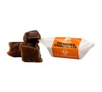 Traditional Vegan Fudge Candy - Orange & Chocolate - Mr Fudgesto Sweets - 250g Caramels Box - Gourmet Treat Perfect for Gifting