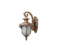Traditional Victoria External Waterproof Rainproof Glass European Vintage Aluminum Metal Outdoor Garden Hanging Wall Light Patio Balcony Villa Wall Sconce