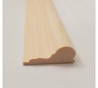 Traditional Victorian Wooden Dado Rail Picture Hanging Picture molding Decorative Dado Rail Timber Picture Molding Colour 2.4M (Light Wood)